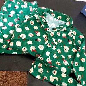 Women's Flannel Snowman PJs size M